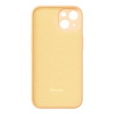 Baseus Liquid Silica Gel Case za iPhone 14 (sunglow)+ kaljeno staklo + set za čišćenje