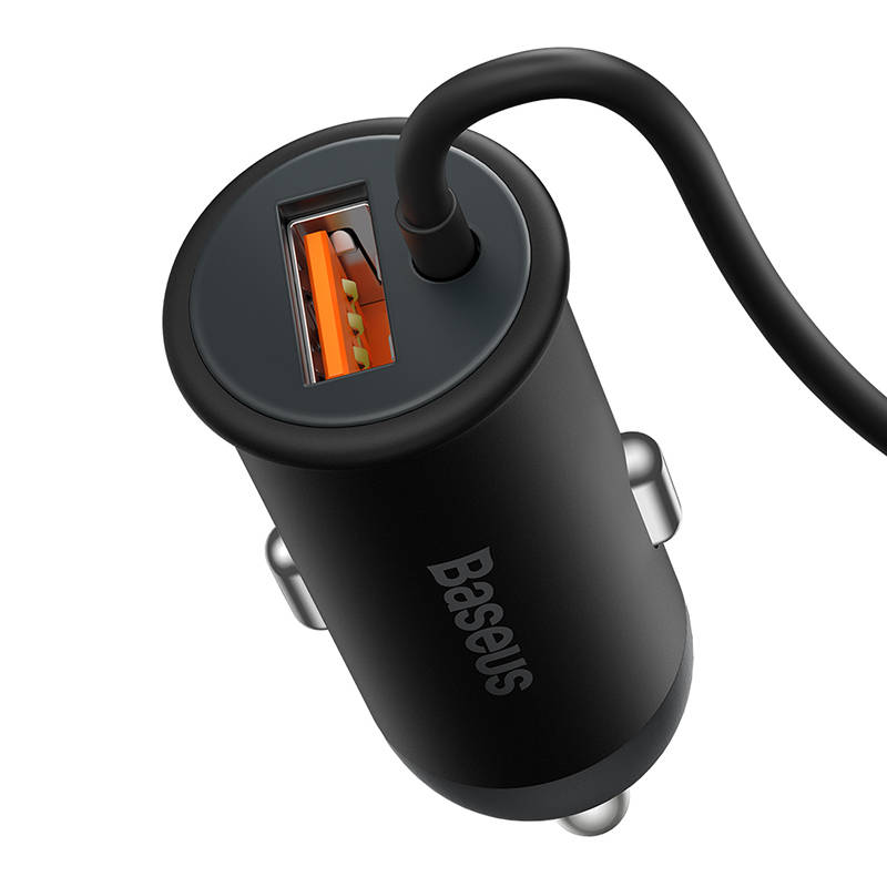 Baseus CW01 magnetski držač za auto telefon na ventilacijsku rešetku s auto punjačem USB, 15W + 25W (crni)