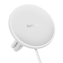 Baseus CW01 magnetni držač za auto telefon na ventilacijsku rešetku s auto punjačem USB, 15W + 25W (bijeli)