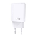 Zidni punjač XO L90B, USB-C, PD 20W + QC 3.0 18W (bijeli)