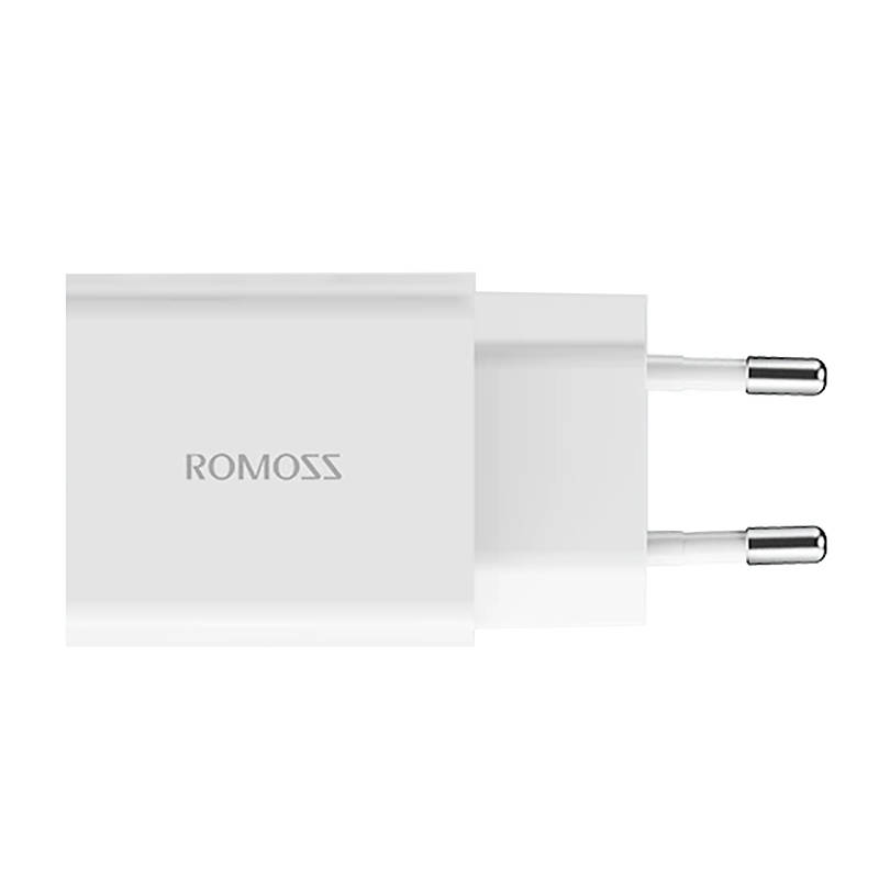 Zidni punjač Romoss AC30T USB + USB-C 30W (bijeli)