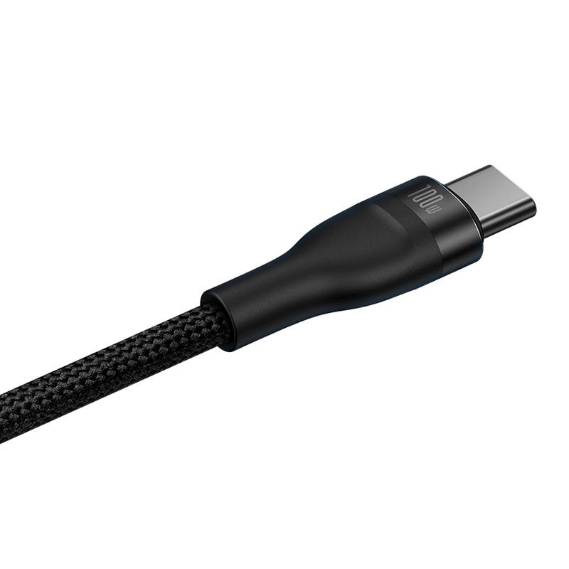 2u1 USB kabel Baseus Flash Series USB-C do USB-C 100W, 1.5m (crni