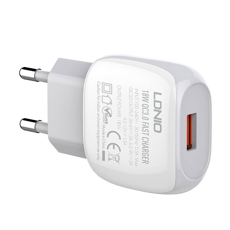 Zidni punjač LDNIO A1307Q 18W + Lightning kabel