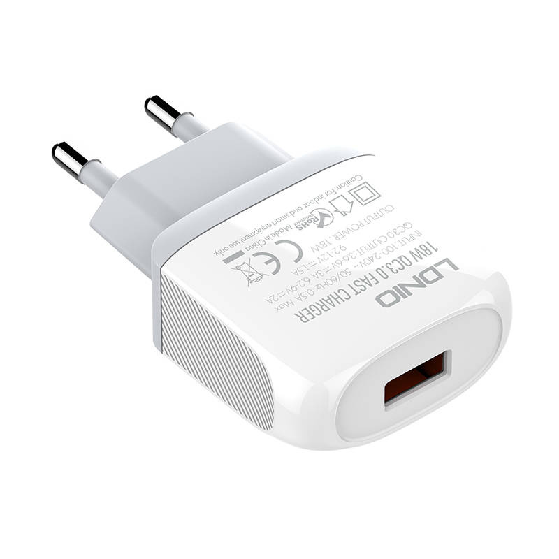 Zidni punjač LDNIO A1307Q 18W + USB-C kabel