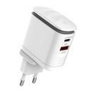 Zidni punjač LDNIO A2423C USB, USB-C + USB-C - Lightning kabel