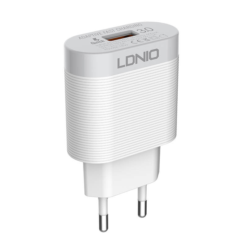 Zidni punjač LDNIO A303Q USB 18W + Lightning kabel