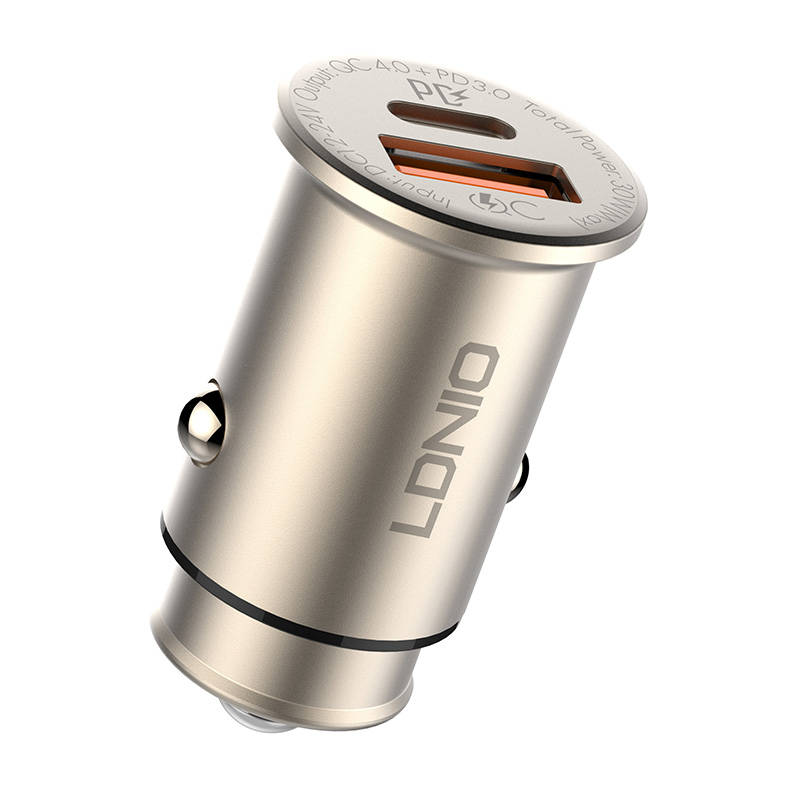 LDNIO C506Q USB, USB-C auto punjač + USB-C - USB-C kabel