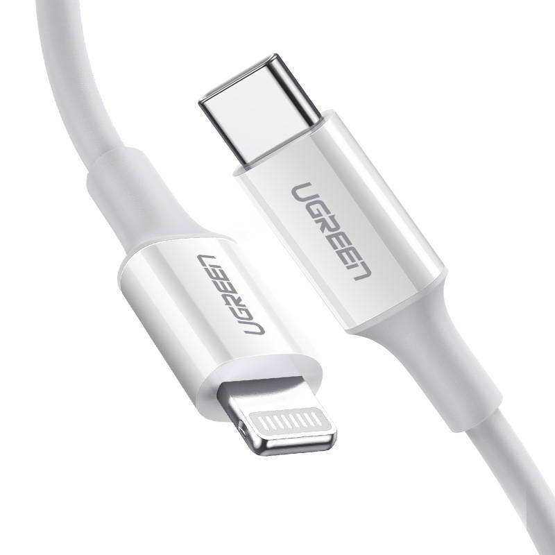 USB-C na Lightning kabel za punjenje UGREEN, PD 3A, 0,5 m (bijeli)