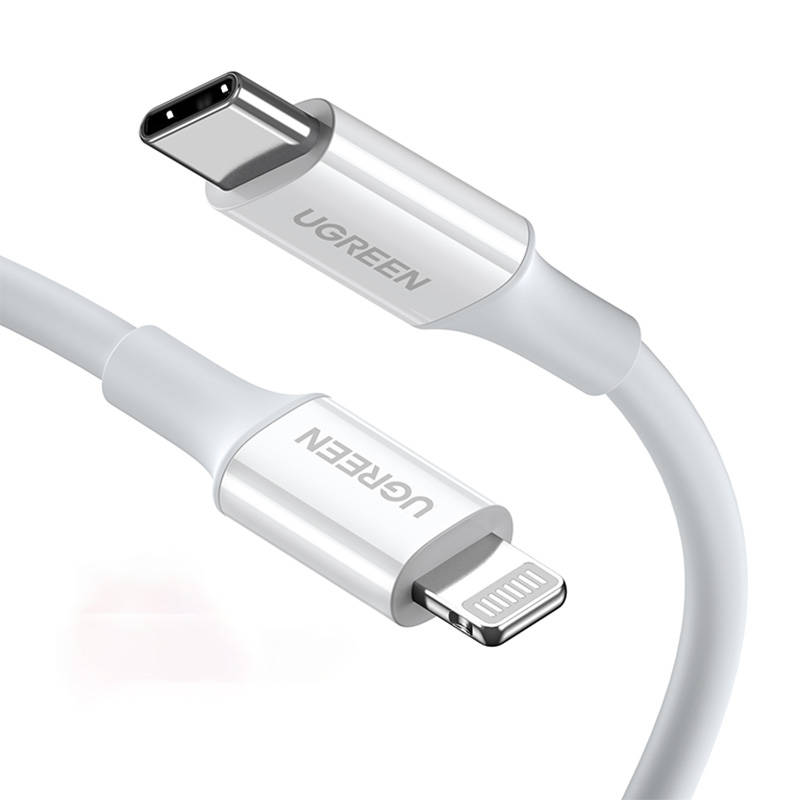 USB-C na Lightning kabel za punjenje UGREEN, PD 3A, 0,5 m (bijeli)