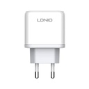 Zidni punjač LDNIO A2526C USB, USB-C 45W + USB-C - USB-C kabel