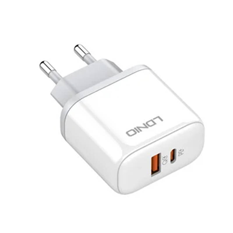 Zidni punjač LDNIO A2526C USB, USB-C 45W + USB-C - Lightning kabel