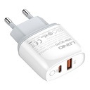 Zidni punjač LDNIO A2424C USB, USB-C 20W + Lightning kabel