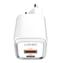 Zidni punjač LDNIO A2318C USB, USB-C 20W + USB-C - Lightning kabel