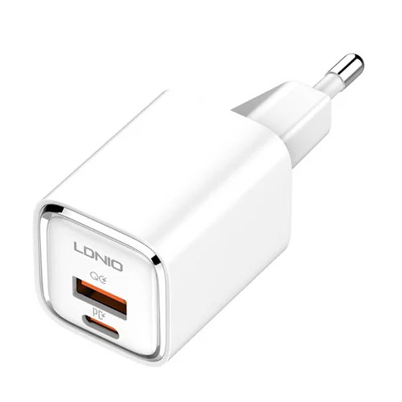 Zidni punjač LDNIO A2317C USB, USB-C 30W + USB-C - USB-C kabel