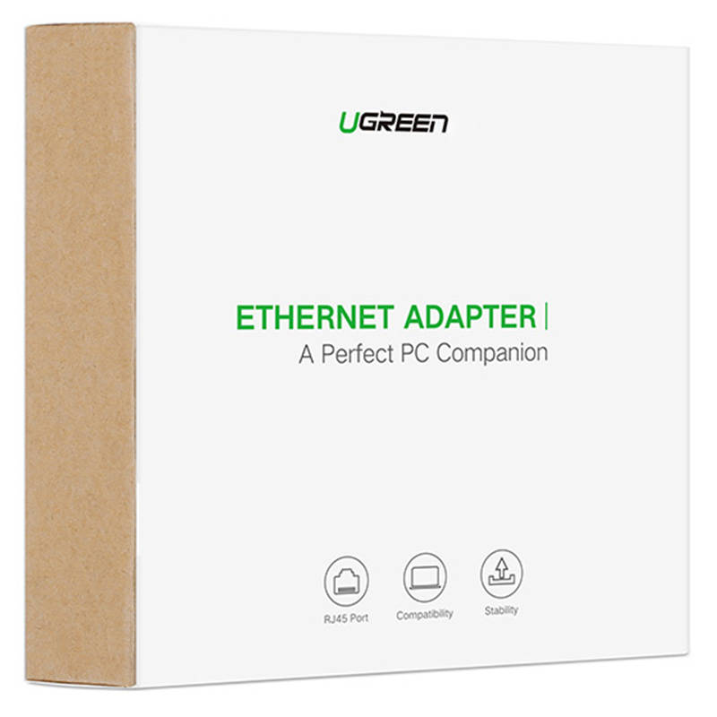 Vanjski Gigabit Ethernet adapter USB-C muški UGREEN (crni)