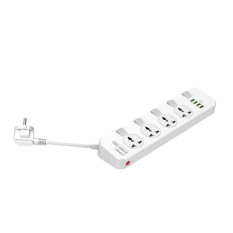 Razdjelnik s 4 AC utičnice, 4x USB, LDNIO SC4408, EU/US, 2500W (bijeli)