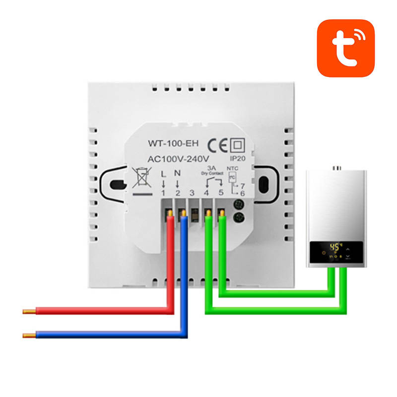 Pametni termostat za grijanje bojlera Avatto ZWT100 3A Zigbee Tuya