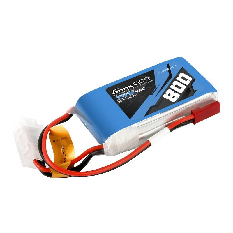 Baterija GensAce LiPo 800mAh 7.4V 45C 2S1P