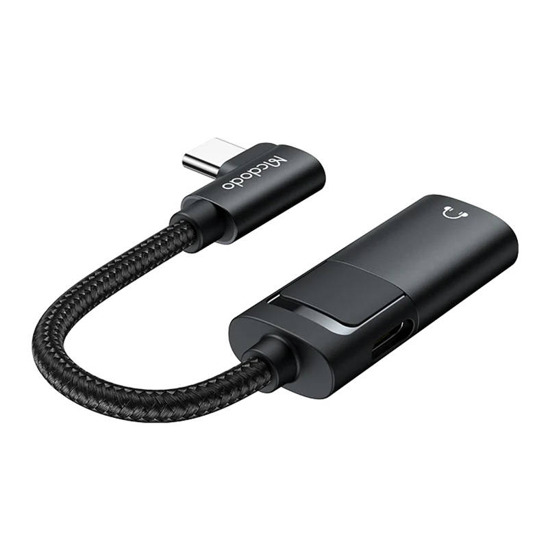 USB-C na AUX mini priključak 3,5 mm + USB-C adapter, Mcdodo CA-1880 (crni)