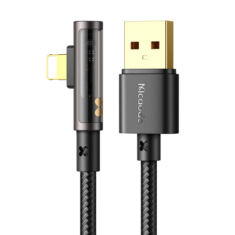 USB to lightning prism kabel od 90 stupnjeva Mcdodo CA-3511, 1,8 m (crni)