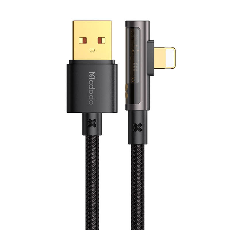 USB to lightning prism kabel od 90 stupnjeva Mcdodo CA-3511, 1,8 m (crni)