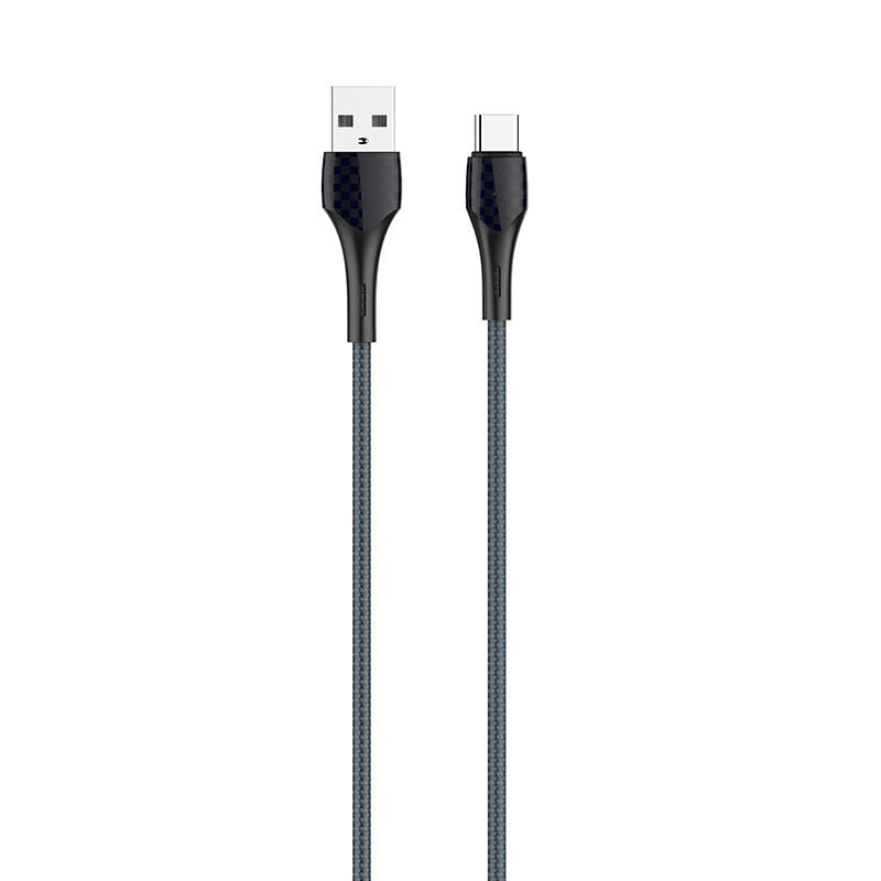 LDNIO LS522 USB - USB-C kabel od 2 m (sivo-plavi)