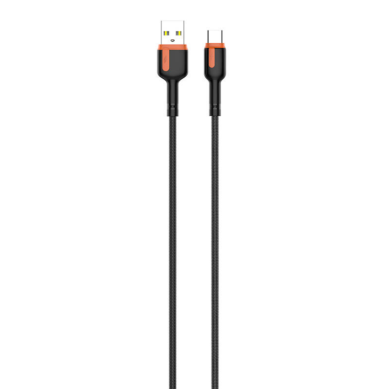 LDNIO LS531, 1m USB - USB-C kabel (sivo-narančasti)