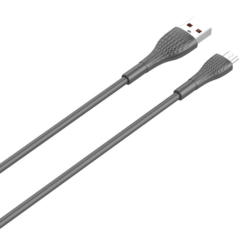 LDNIO LS671 USB - Micro USB 1m, 30W kabel (sivo)