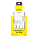 Brzi punjač Foneng 1x USB K300 + USB Lightning kabel