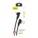 Kutni USB kabel za Lightning Foneng X70, 3A, 1m (crni)