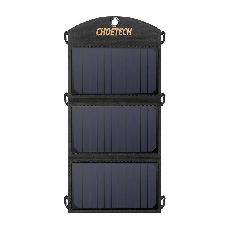 Sklopivi solarni punjač Choetech SC001 19W 2xUSB (crni)