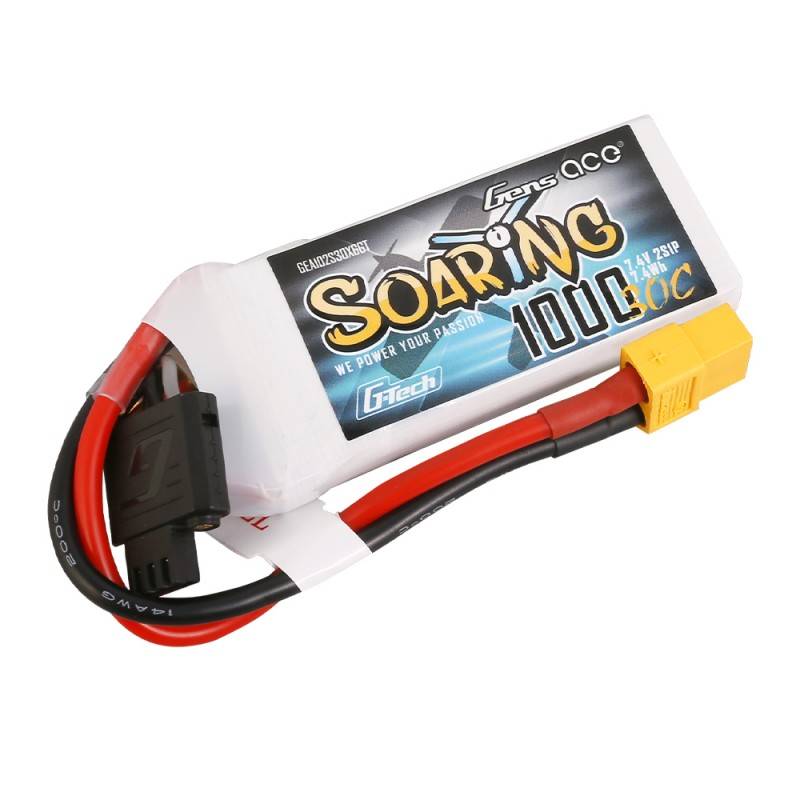 Baterija Gens Ace G-Tech Soaring 1000mAh 7.4V 30C 2S1P XT60