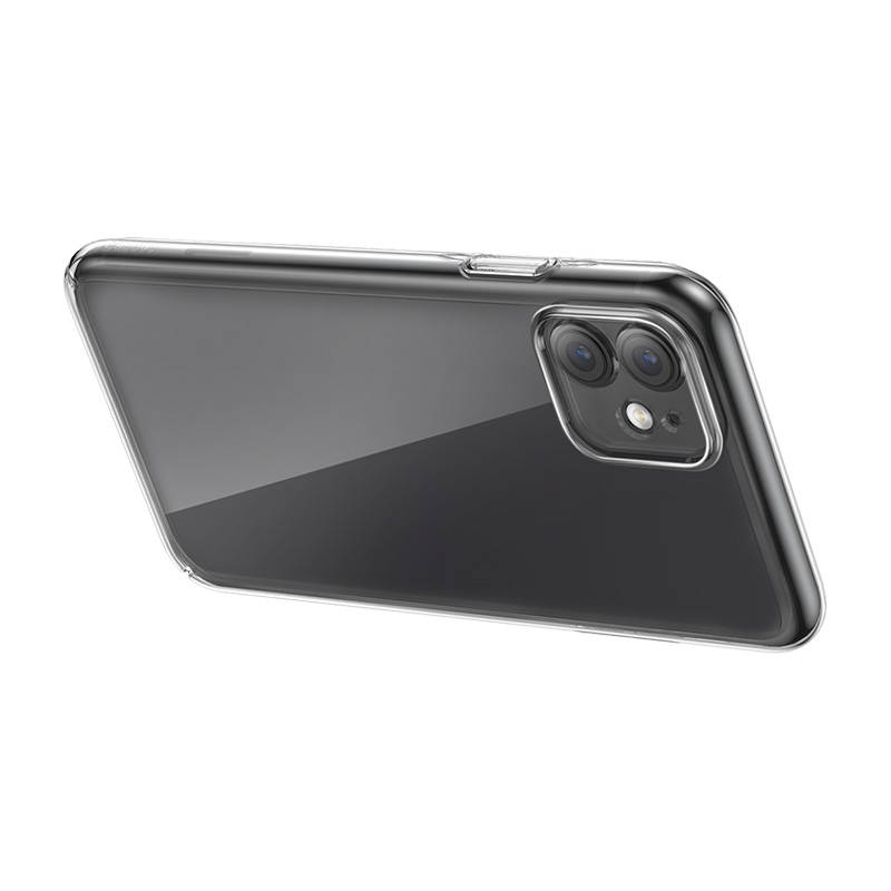 Maska Baseus Crystal Series za iPhone 11 (prozirna) + kaljeno staklo + set za čišćenje