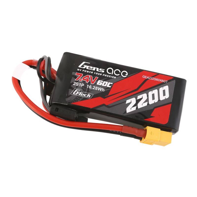 Baterija GensAce G-Tech LiPo 2200mAh 7.4V 60C 2S1P XT60