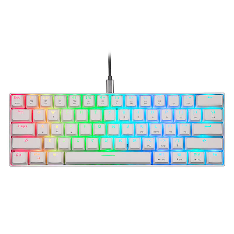 Mehanička gaming tipkovnica Motospeed CK61 RGB (bijela)