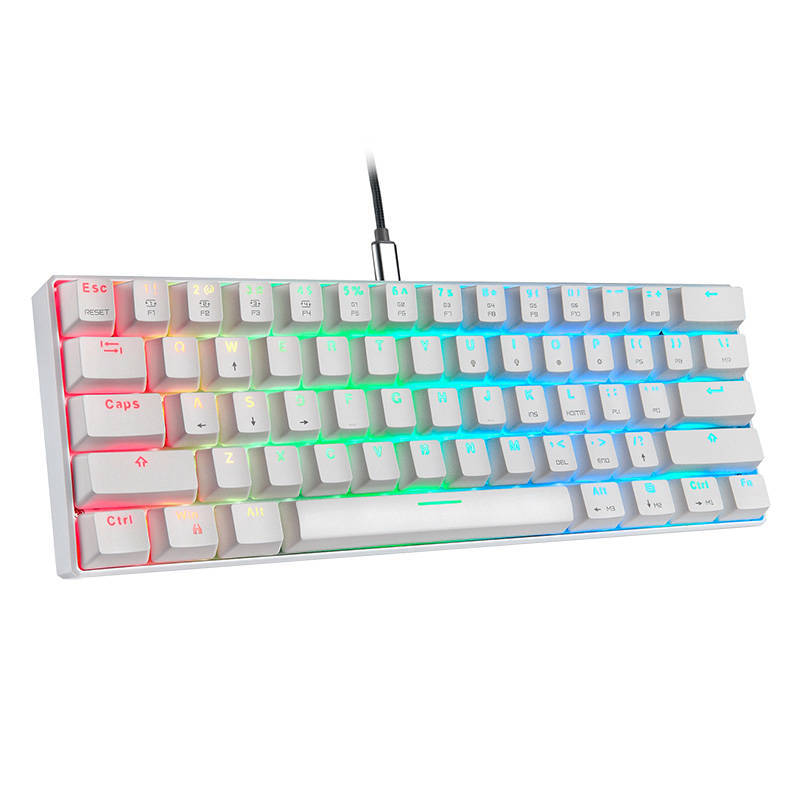 Mehanička gaming tipkovnica Motospeed CK61 RGB (bijela)