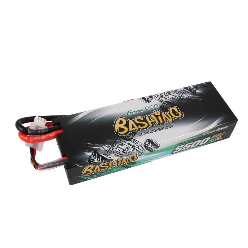 Gens ace 5500 mAh 7.4 V 2S1P 60C lipo baterija za automobil Hardcase 24# s T utikačem