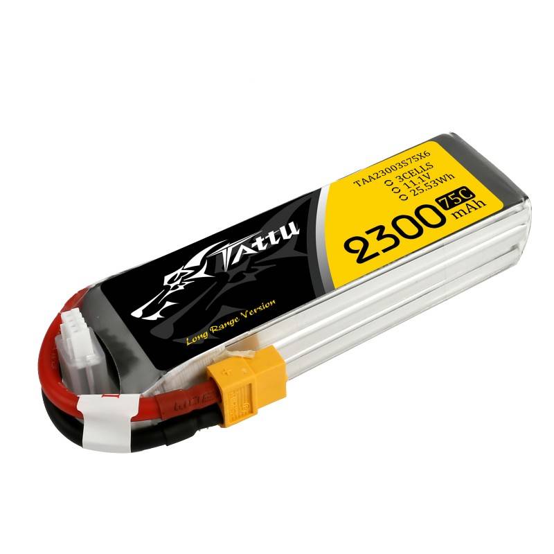 Baterija TATTU 2300mAh 11.1V 75C 3S1P Lipo s XT60