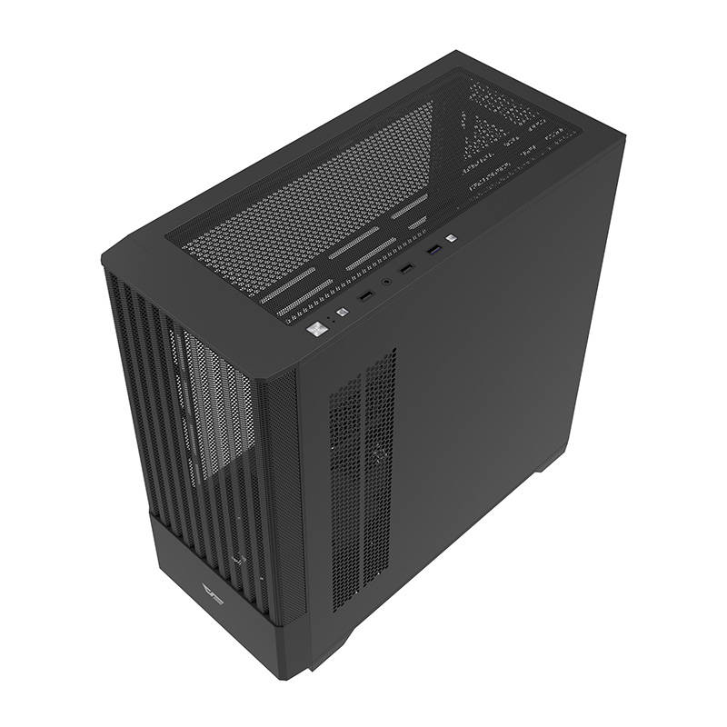 Darkflash DK415 kućište za računalo + 2 ventilatora (crno)