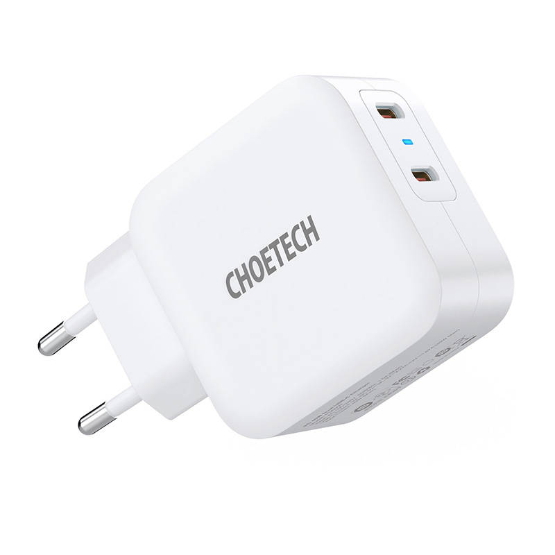 Choetech PD6009 zidni punjač 2x USB-C 20W (bijeli)