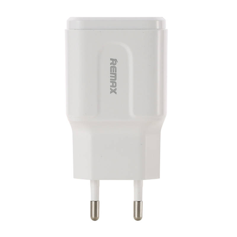 Zidni punjač Remax, RP-U22, 2x USB, 2.4A (bijeli) + Lightning kabel