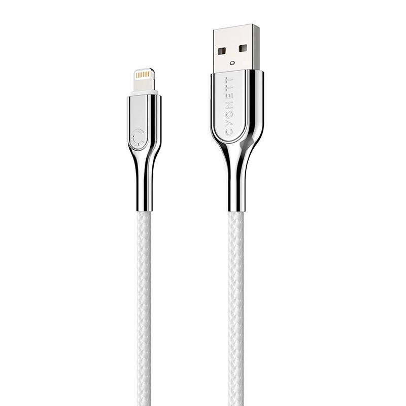 Kabel Lightning na USB Cygnett Armored 2.4A 12W 0,1m (bijeli)