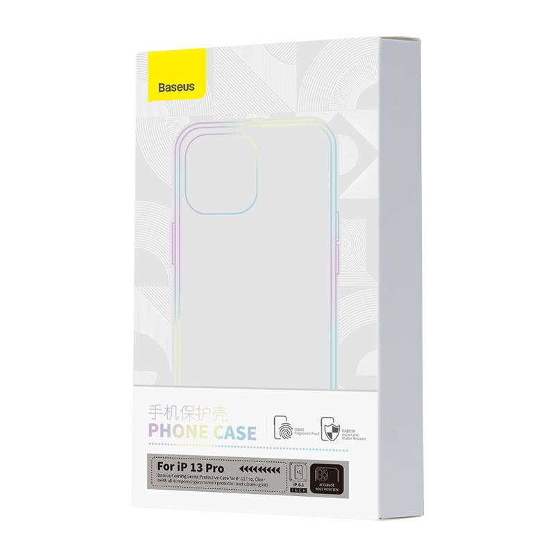 Transparent Case i kaljeno staklo set Baseus Corning za iPhone 13 Pro