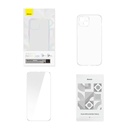 Transparent Case i Tempered Glass set Baseus Corning za iPhone 13