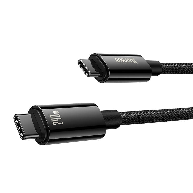 USB-C na USB-C kabel Baseus Tungsten Gold 240W 3m (crni)