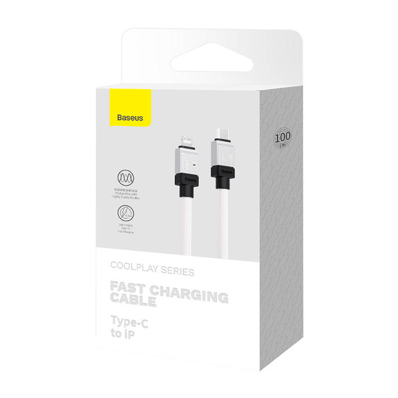 Kabel za brzo punjenje Baseus USB-C na Coolplay Series 1m, 20W (bijeli)