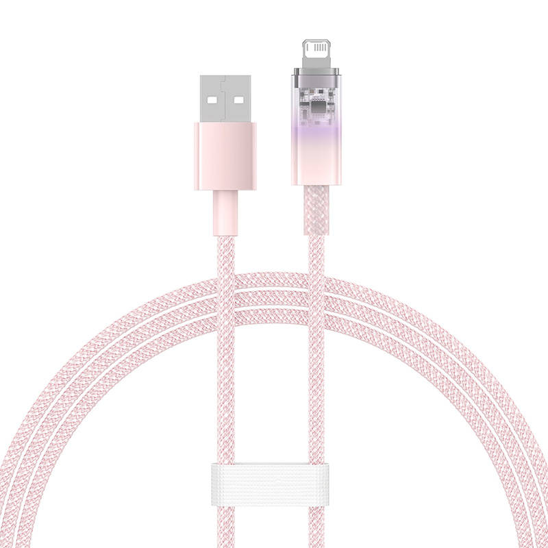 Kabel za brzo punjenje Baseus USB-A na Lightning Explorer Series 1m, 2.4A (ružičasti)