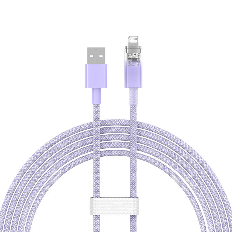 Kabel za brzo punjenje Baseus USB-A na Lightning Explorer Series 2m, 2.4A (ljubičasti)