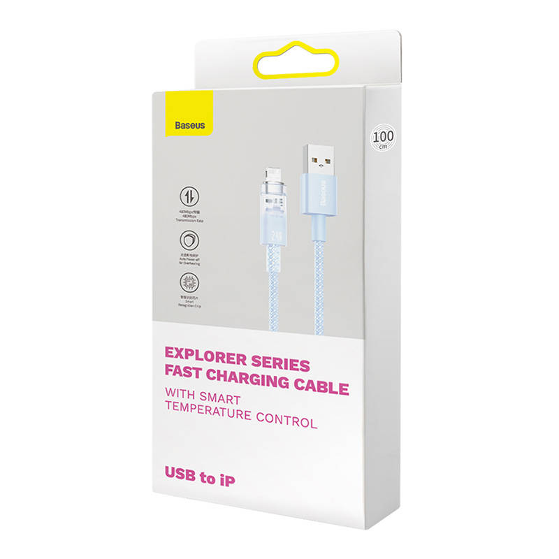 Kabel za brzo punjenje Baseus USB-A na Lightning Explorer Series 2m, 2.4A (plavi)