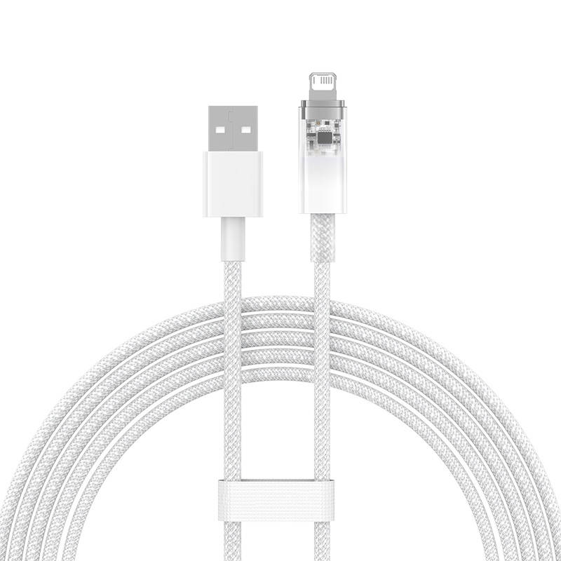 Kabel za brzo punjenje Baseus USB-A na Lightning Explorer Series 2m, 2.4A (bijeli)